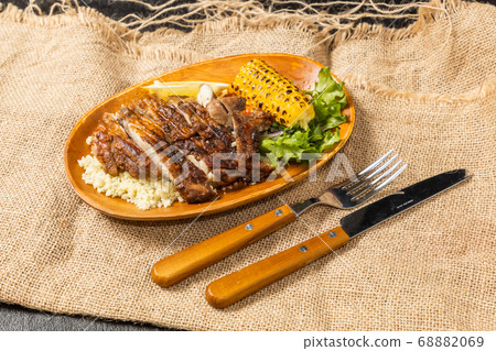 Jamaican Food Jerk Chicken Stock Photo 68882069 Pixta