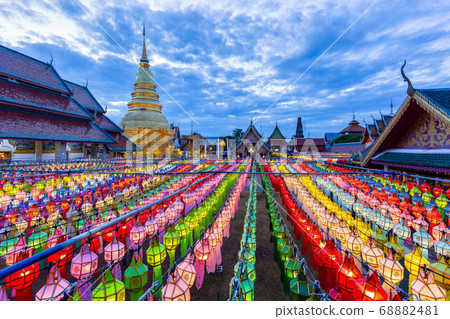 Colorful Lamp Festival and Lantern in Loi Krathong 68882481