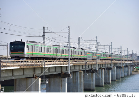 Tokaido Main Line Chigasaki-Hiratsuka JR East E233 Series 3000 Series E-07 Organization (Kokufu) Tokaido Main Line Chigasaki-Hiratsuka JR East E233 Series 3000 Series E-07 Organization (Kokufu) 68885113