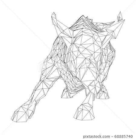 The Charging Bull. Vector 68885740