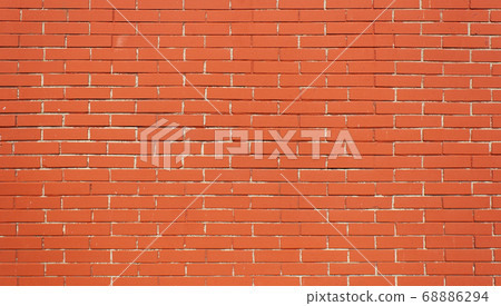 Red brick texture Brown brick wall with white seam 68886294