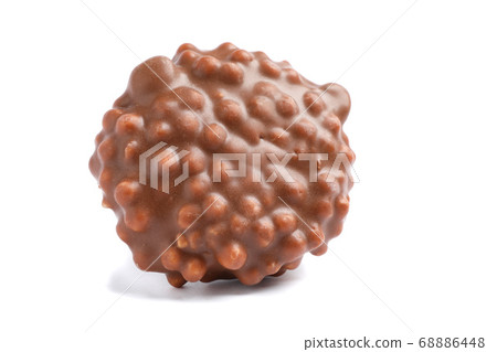 Chocolate cookie with caramel filling isolated on 68886448