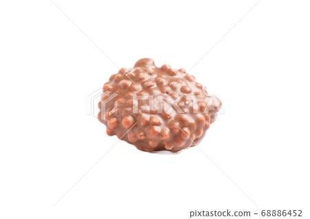 Chocolate cookie with caramel filling isolated on Chocolate cookie with caramel filling isolated on 68886452