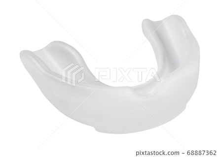 white sports mouth guard, protection of teeth in white sports mouth guard, protection of teeth in 68887362