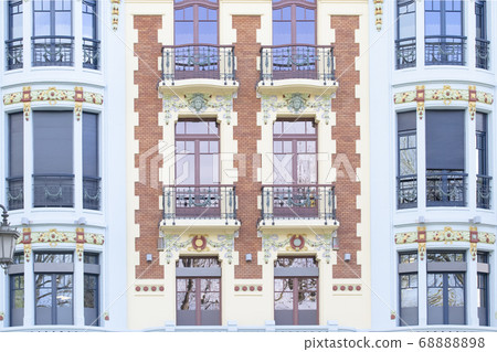 Facade of an old house in Oviedo Asturias Spain 01.03.2019 Facade of an old house in Oviedo Asturias Spain 01.03.2019 68888898