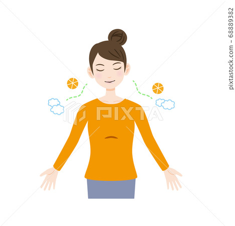 Relax, woman, illustration - Stock Illustration [68889382] - PIXTA