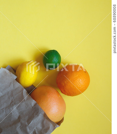 juicy ripe citrus fruits in an eco-friendly juicy ripe citrus fruits in an eco-friendly 68890008