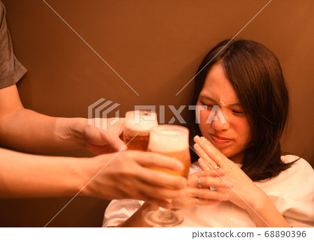 A young woman who dislikes beer 4 A young woman who dislikes beer 4 68890396