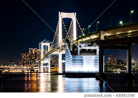 Lighted-up Rainbow Bridge 68891590