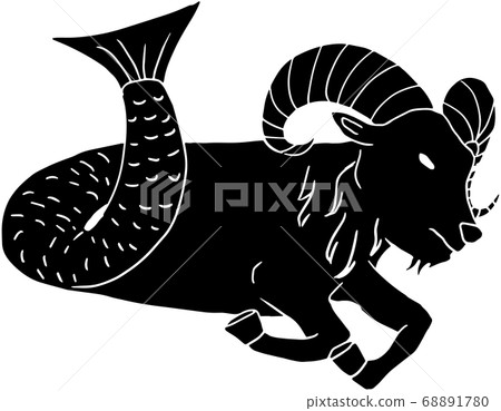 Illustration of the 12 constellations Capricorn 68891780