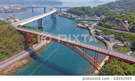 Aerial view of Ushibuka Haiya Bridge Aerial view of Ushibuka Haiya Bridge 68892095