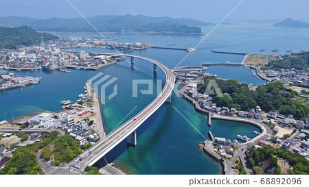 Aerial view of Ushibuka Haiya Bridge Aerial view of Ushibuka Haiya Bridge 68892096