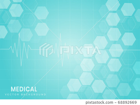 Abstract blue hexagon pattern background.Medical - Stock Illustration ...