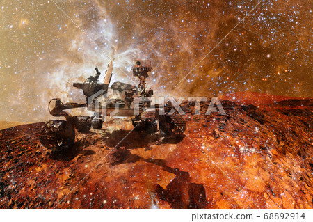 Curiosity rover. Planet Mars. Elements of this image furnished by NASA Curiosity rover. Planet Mars. Elements of this image furnished by NASA 68892914
