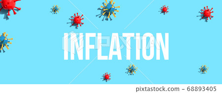 Inflation theme with virus craft objects Inflation theme with virus craft objects 68893405