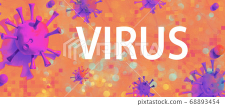 Virus theme with viral objects 68893454