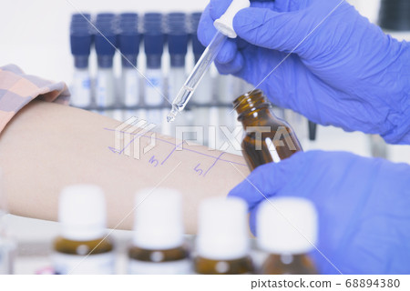 Allergy tests in laboratory 68894380