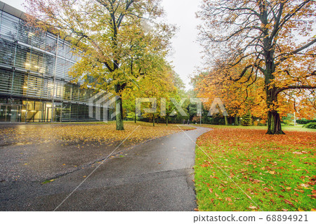 Amazing garden in nature style close to main office building of BAYER company Amazing garden in nature style close to main office building of BAYER company 68894921