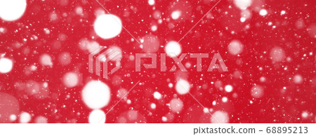Banner, christmas snowfall on red background, copyspace Banner, christmas snowfall on red background, copyspace 68895213