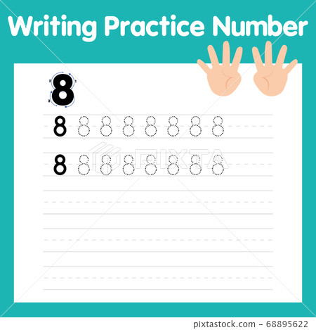 Writing practice number eight 68895622