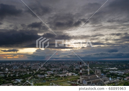Bird's eye view of the city of Ivanovo with a Bird's eye view of the city of Ivanovo with a 68895963