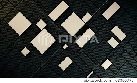 abtract futuristic metal and carbon cubes, 3d render Illustration abtract futuristic metal and carbon cubes, 3d render Illustration 68896373