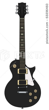 The classic black electric guitar - Stock Illustration [68896460] - PIXTA