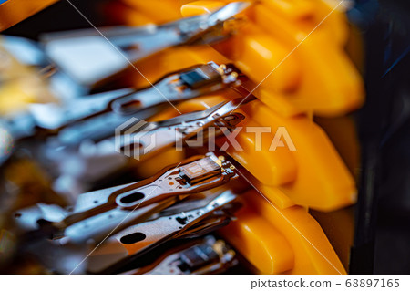 Macro hard disk drive HDD head. 68897165