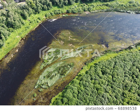 top view, river flows, aerial photography top view, river flows, aerial photography 68898538