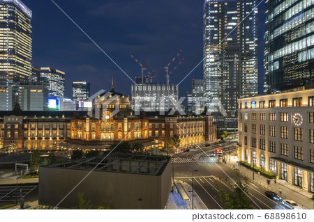 Cityscape Night view around Tokyo Station with beautifully lit up station building Marunouchi, Chiyoda-ku, Tokyo 68898610