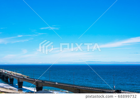 （茨城縣-風景）高架橋和太平洋6 68899732