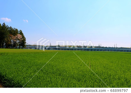 俯瞰鄉村，俯瞰麥田的藍天 68899797