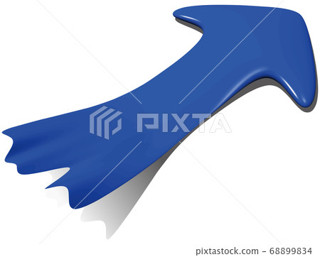 Three-dimensional arrow up from the plane up Vector illustration design Background transparent 68899834