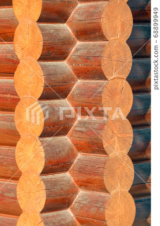 Close-up of a log wall as a background 68899949