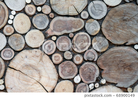 sawn wood on the wall as a background 68900149