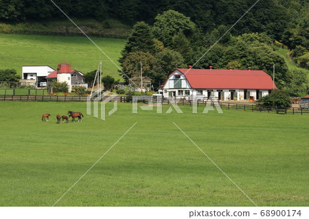 北海道日高地區的一個農場風景 北海道日高地區的一個農場風景 68900174