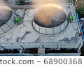 The top view of cooling tower building 68900368