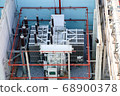 The top view of electric power transformer 68900378