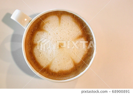 cup of hot latte art coffee 68900891