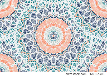 Seamless geometric pattern matte towel print background material Seamless geometric pattern matte towel print background material 68902306