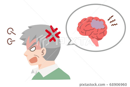 老年癡呆症易怒的插圖 68906960