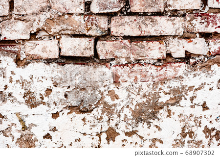 Weathered texture of stained old dark white 68907302