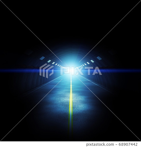 3d asphalt tunnel corridor 68907442