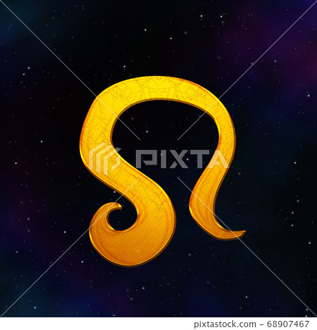 Golden Leo Zodiac Symbol - Stock Illustration [68907467] - PIXTA