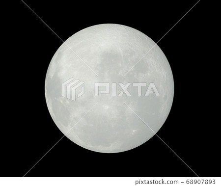 Full moon isolated on black night sky background, - Stock Illustration ...