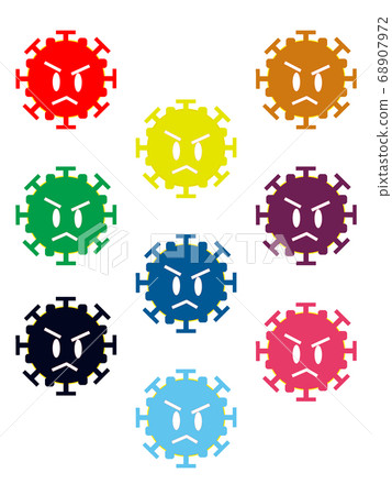 Character virus pattern for wrapping (for wallpaper background) 9 colors Character virus pattern for wrapping (for wallpaper background) 9 colors 68907972