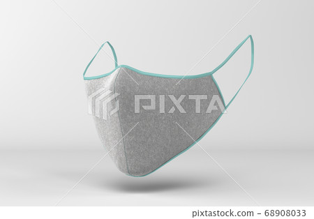 reusable grey masks 3d render image - Stock Illustration [68908033] - PIXTA