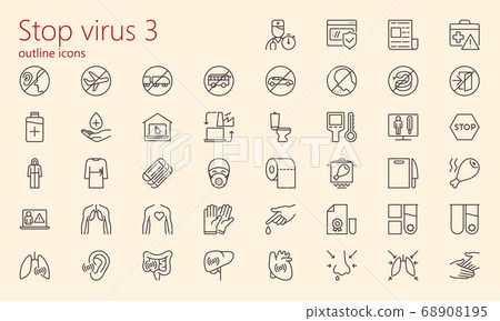 Stop virus outline iconset part 3 68908195