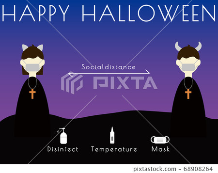 Halloween_男性和女性偽裝和電暈預防措施(日落)05 Halloween_男性和女性偽裝和電暈預防措施(日落)05 68908264