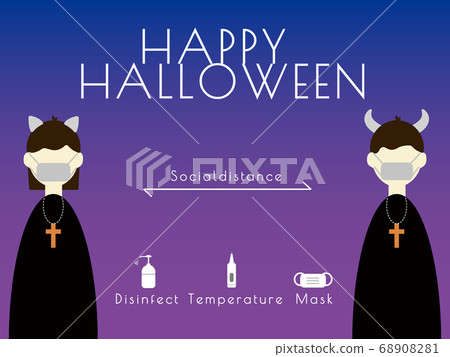 Halloween_男性和女性偽裝和電暈預防措施(日落)02 Halloween_男性和女性偽裝和電暈預防措施(日落)02 68908281